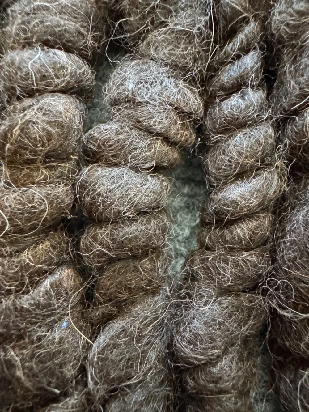 Super Bulky Core Yarn 51 Yards Brown Ombre Art Yarn Weaving Fiber Art